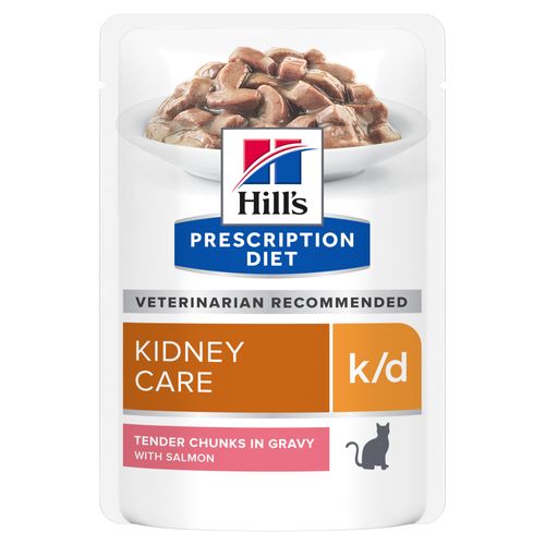 Hill&apos;s Prescription Diet k/d Kidney Care kattenvoer nat met Zalm 12x85g maaltijdzakje