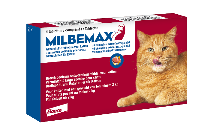 Milbemax ontworming kat vanaf 2 kilo, 4 tbl