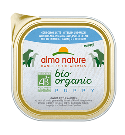 Almo Nature Daily Menu Bio kip Puppy natvoer 9x300gr