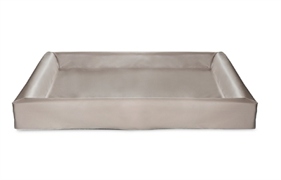 Bia bed kunstleer hoes hondenmand taupe bia-7 120x100x15 cm