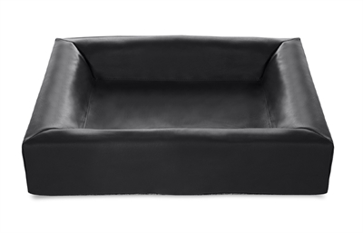 Bia bed kunstleer hoes hondenmand zwart bia-2 60x50x12