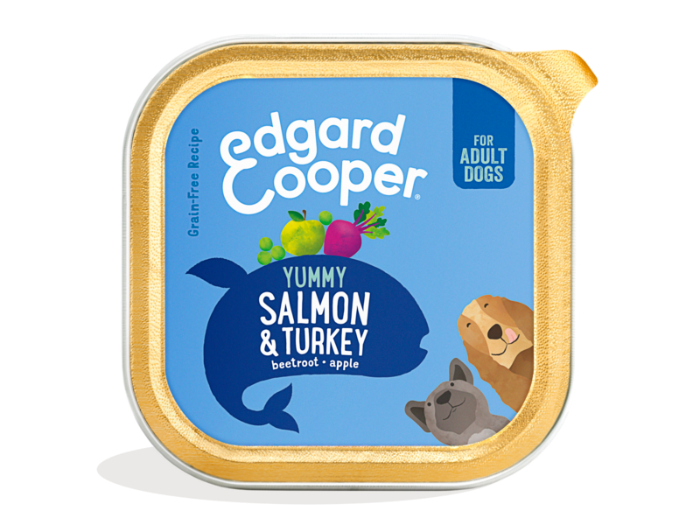 Edgard & Cooper hond Zalm & kalkoen Kuipje 18x300gr