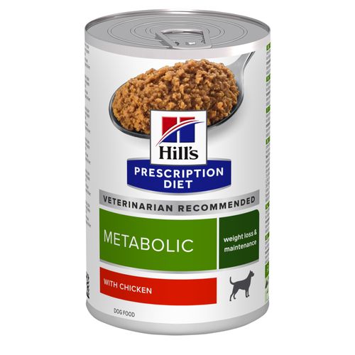 Hill&apos;s Prescription Diet Metabolic Weight Management hondenvoer nat met Kip 12x370g blik