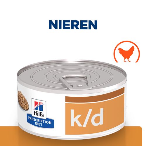 Hill&apos;s Prescription Diet k/d Kidney Care kattenvoer nat met Kip 24x156g blik