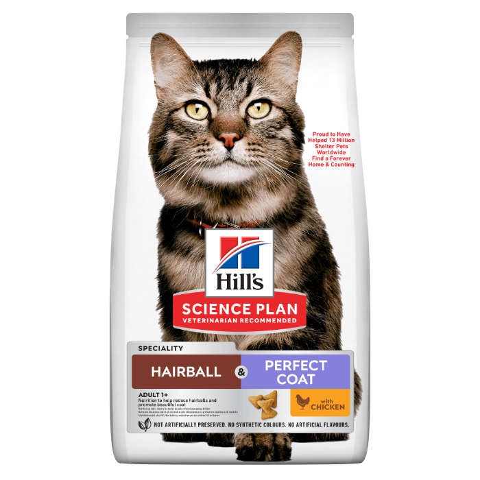 Hill&apos;s Science Plan Hairball & Perfect Coat Adult kattenvoer 1