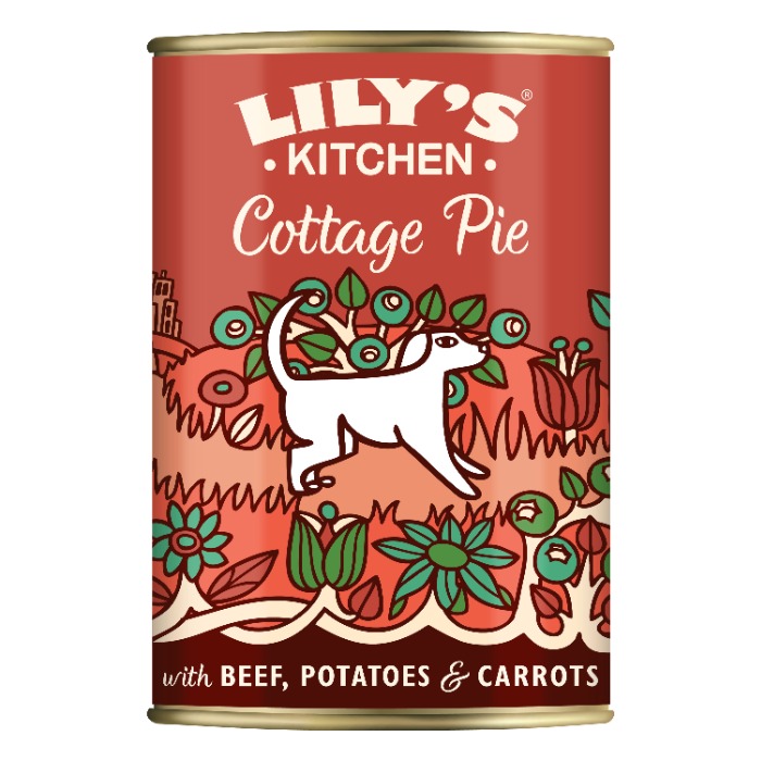 Lily&apos;s Kitchen Cottage Pie met Rund/Wortel/Aardappel natvoer hond 400 gram