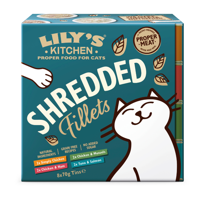 Lily&apos;s Kitchen Shredded Fillets kattenvoer nat 8x70 gram