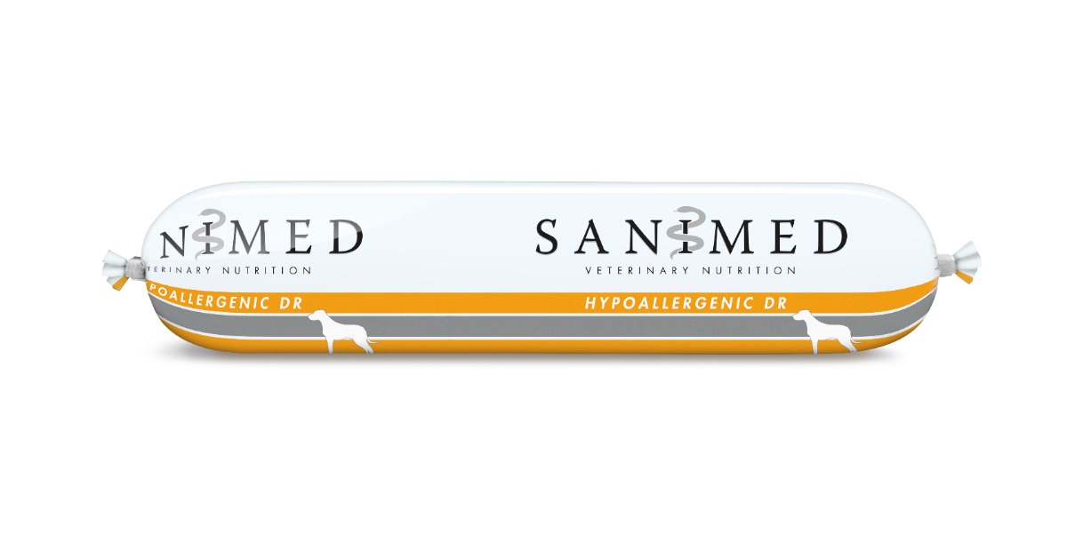 Sanimed Hypoallergenic DR eend worst natvoer hond 400 gram