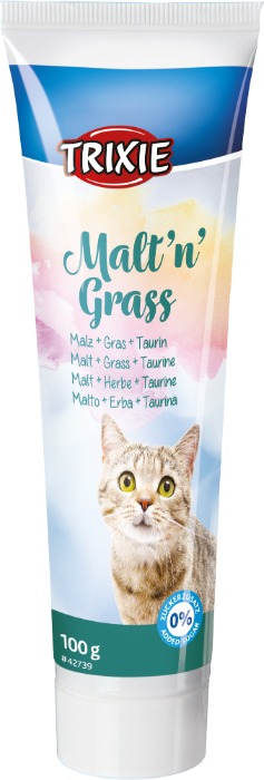 Trixie Malt&apos;n&apos;Grass Anti-Haarbal kattensnack 100 gram