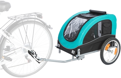Trixie hondenfietskar limited edition zwart / turquoise 80x75x86 cm tot 30 kg