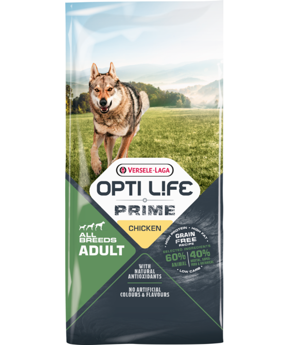 Versele-Laga Opti-Life Prime Adult All Breeds Kip 12.5 kg