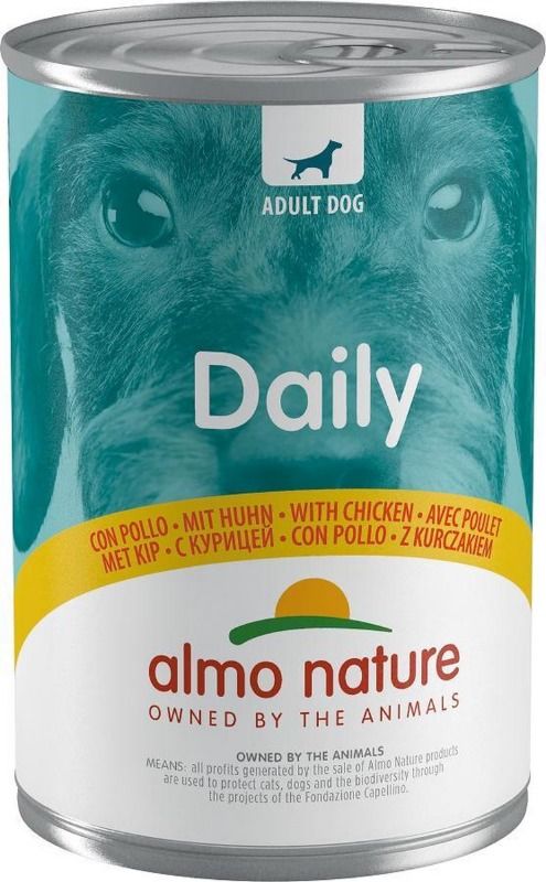Almo Nature Daily Menu kip hondenvoer blik 24x400gr