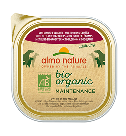 Almo Nature Dailymenu bio pate hond Rund en groenten 300gr