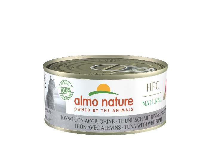 Almo Nature HFC Natural Tonijn met Jonge Ansjovis natvoer kat 150 gr