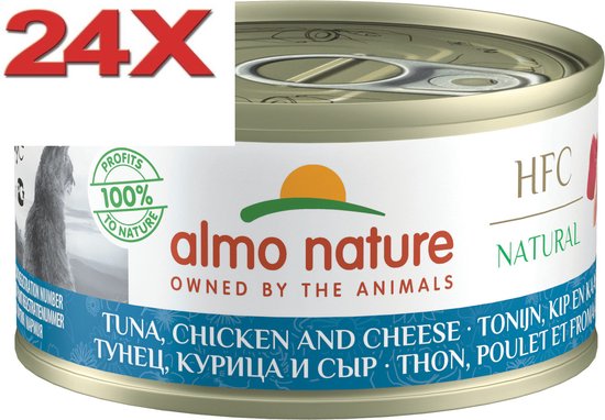Almo Nature HFC cat tonijn&kip&kaas 24x70gr
