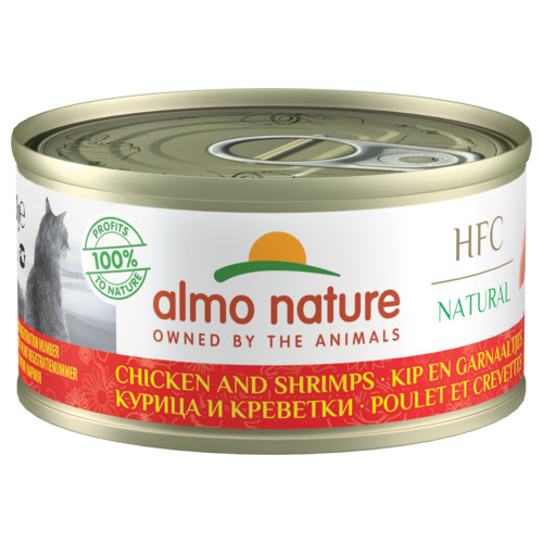 Almo Nature HFC kat kip&garnaaltjes 70gr