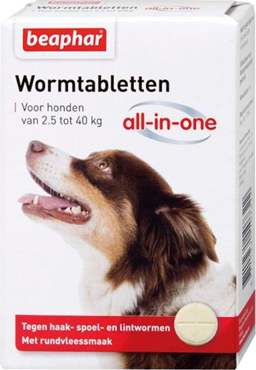 Beaphar Wormtablet All-In-One Hond M: 2