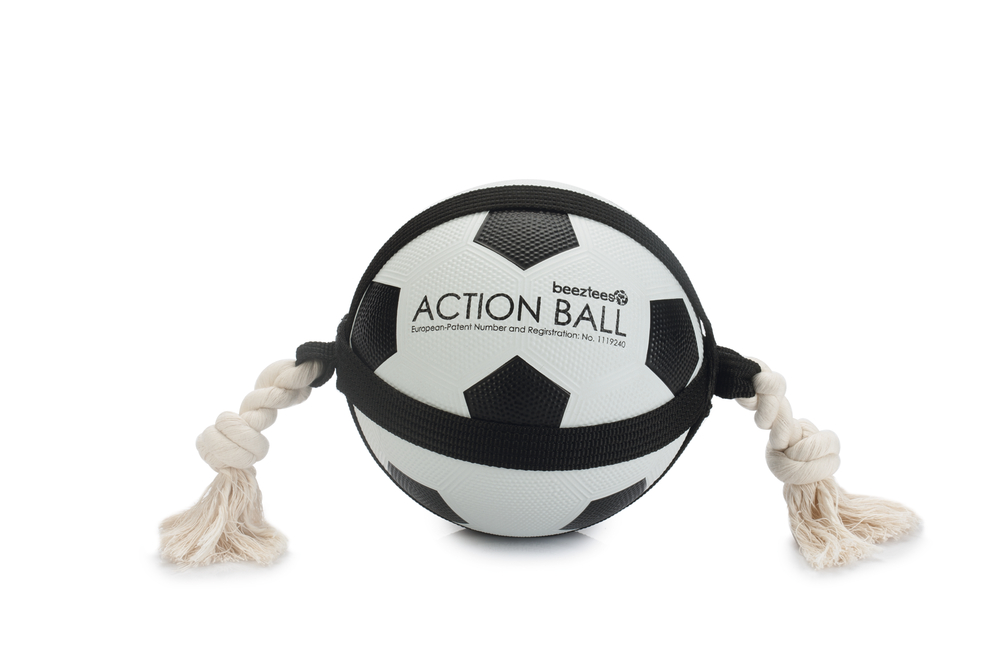 Beeztees Action Voetbal met Touw Ø 19 cm
