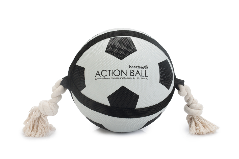 Beeztees Action Voetbal met Touw Ø 22 cm