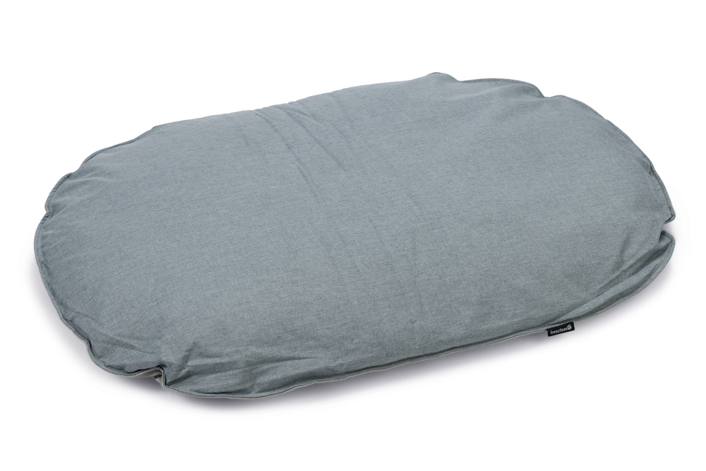 Beeztees Ligkussen Ferro Ovaal Grijs- Lichtblauw 110x70cm