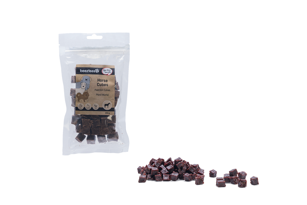 Beeztees Paarden Cubes hondensnacks 150 gram
