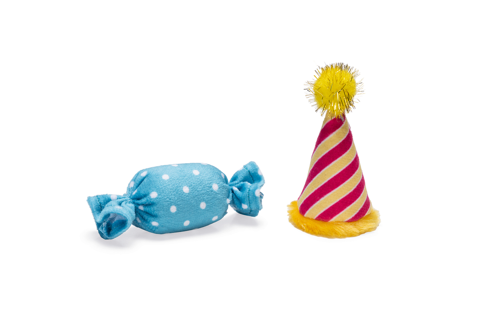 Beeztees Party Feestmuts en Snoep kattenspeelgoed 10x5x2 cm