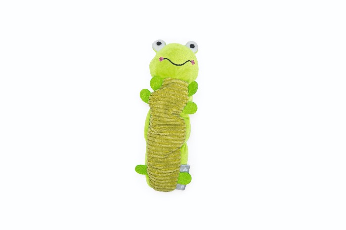 Beeztees bewegende rups pluche kattenspeelgoed groen 22x8x4cm