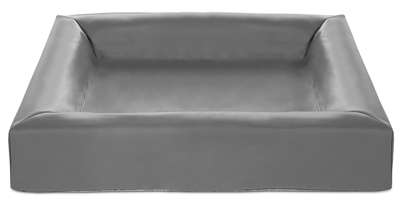Bia bed kunstleer hoes hondenmand grijs bia-4 85x70x15 cm