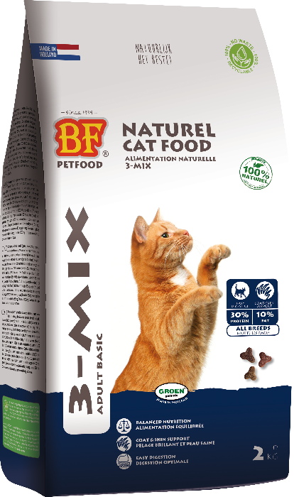 Biofood 3-mix adult kattenvoer 2kg