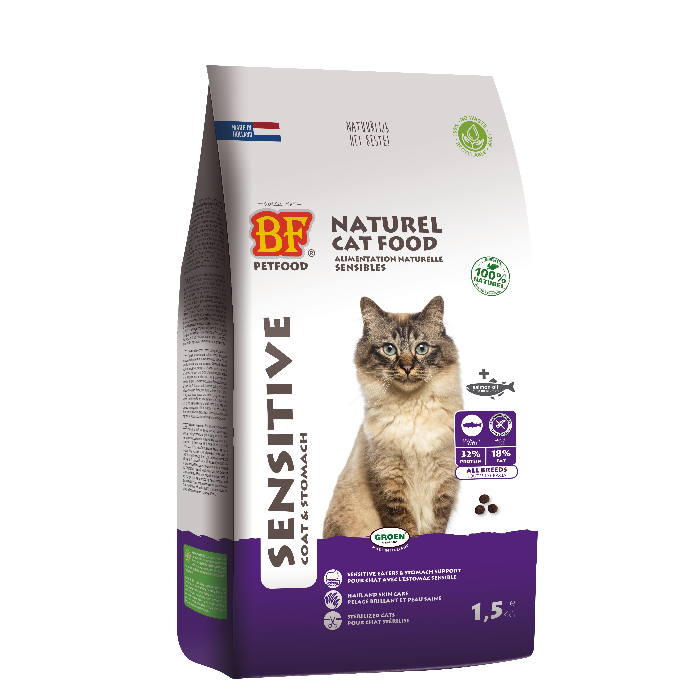 Biofood Premium sensitive coat/stomach kattenvoer 1