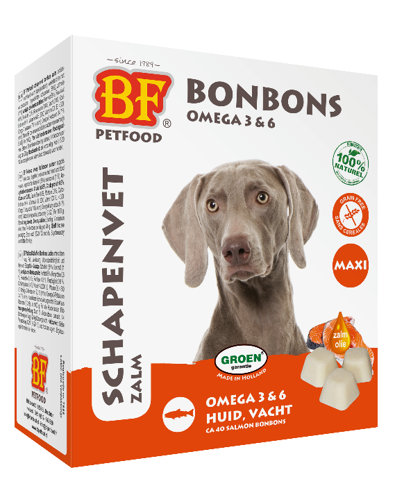 Biofood Schapenvet Maxi Bonbons Zalm