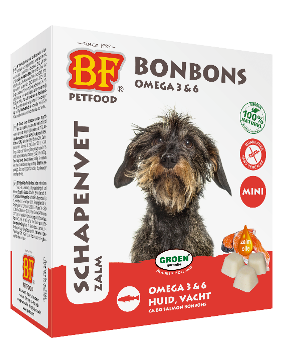 Biofood Schapenvet Mini Bonbons Zalm