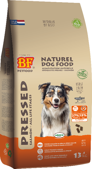 Biofood geperst graanvrij zalm hondenvoer 13