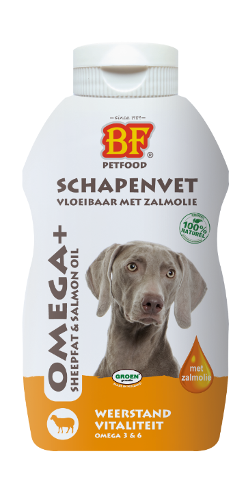 Biofood vloeibaar Schapenvet met zalmolie hond 250ml