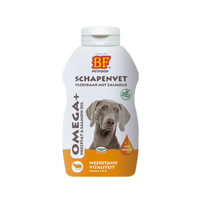 Biofood vloeibaar Schapenvet met zalmolie hond 500ml