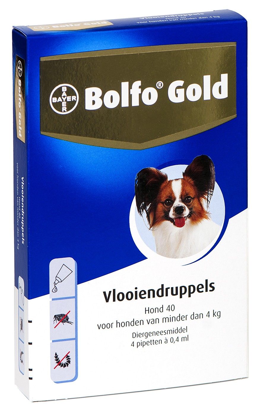 Bolfo Gold 40 hond tot 4kg - 2 pip