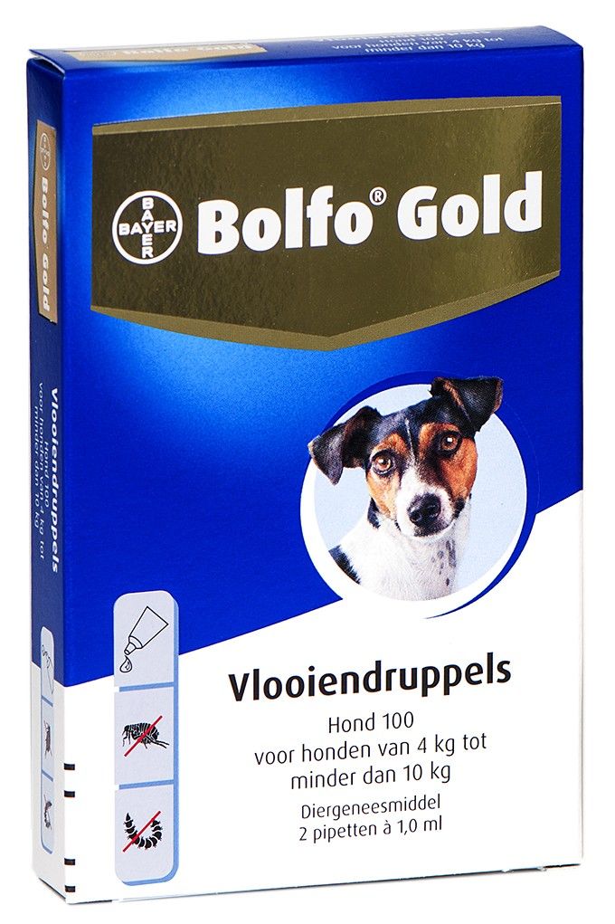 Bolfo Gold Hond 100 4-10kg - 2 pip