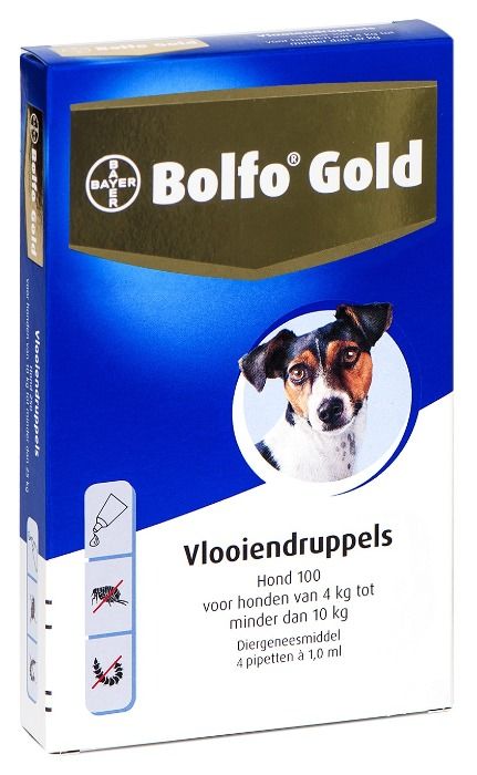 Bolfo Gold Hond 100 4-10kg - 4 pip