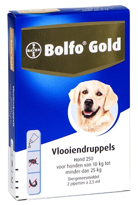 Bolfo Gold Hond 250 10-25kg - 2 pip