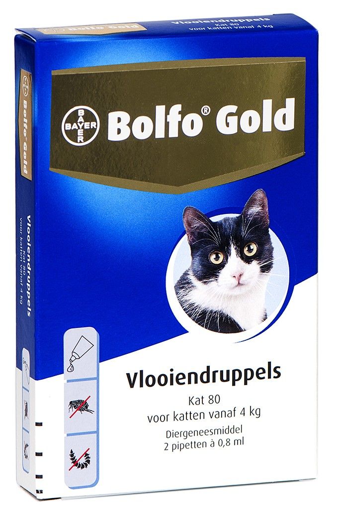 Bolfo Gold Kat 80 vanaf 4kg - 2 pip
