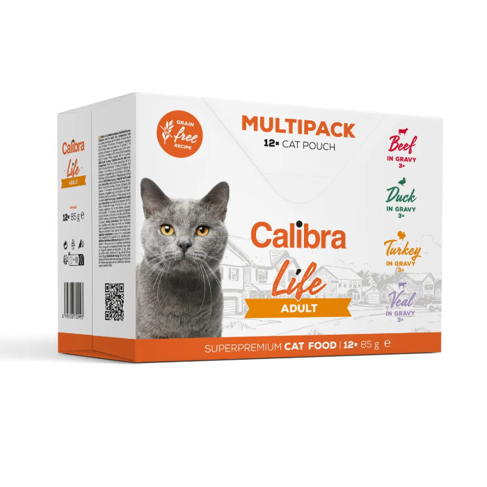Calibra Life Cat Adult Multipack maaltijdzakjes kat 12 x 85 gram