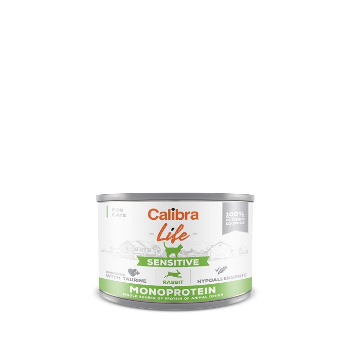 Calibra Life Cat Adult Sensitive Konijn natvoer kat 200 gram