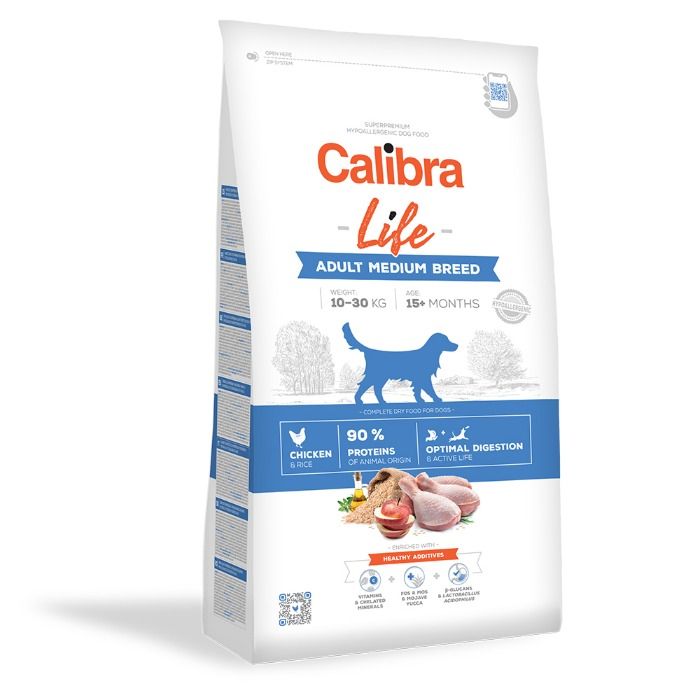 Calibra Life Dog Adult Medium Breed Chicken hondenvoer 12kg