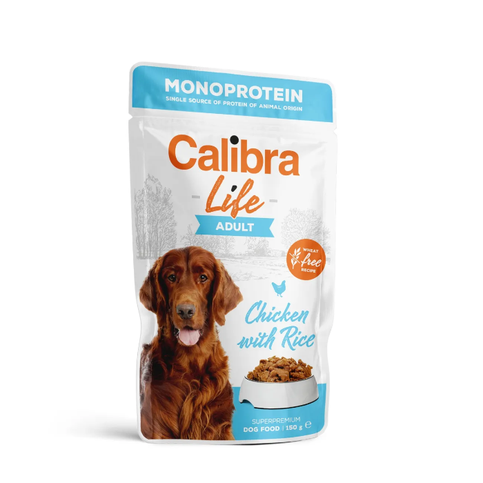 Calibra Life Dog Adult Monoprotein Kip maaltijdzakjes hond 10 x 150 gram