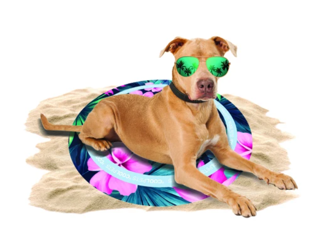 Coolpets Tropical Premium koelmat flower hond Diameter: 65cm
