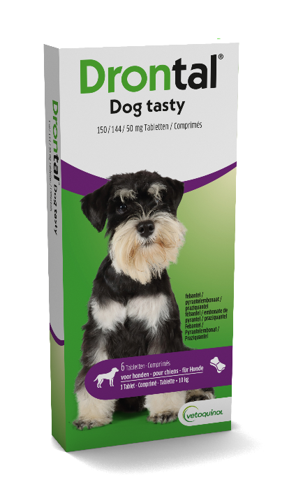 Drontal Dog tasty 150/144/50 mg ontwormingsmiddel hond 6 tabletten