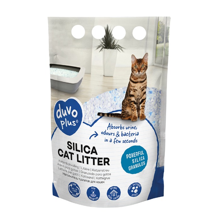Duvo+ Premium silica kattenbakvulling 5 liter = 2kilo