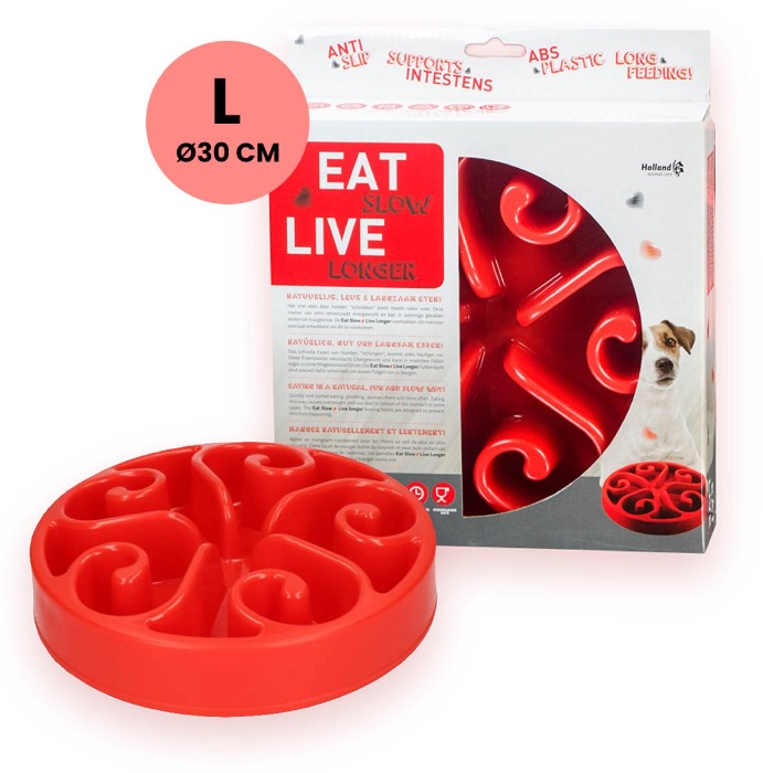 Eat Slow Live Longer Original Red L