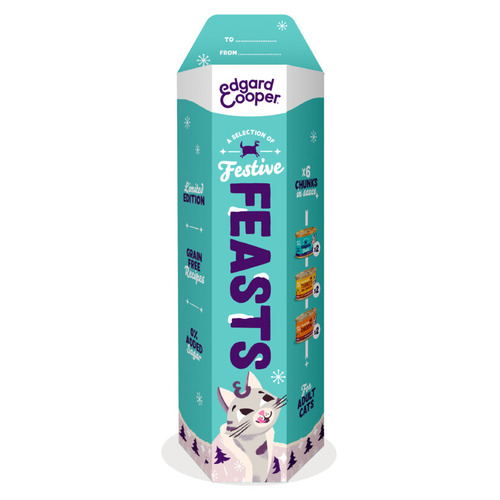 Edgard & Cooper Feestelijke Stukjes in saus - Kat 6 x 85 gram