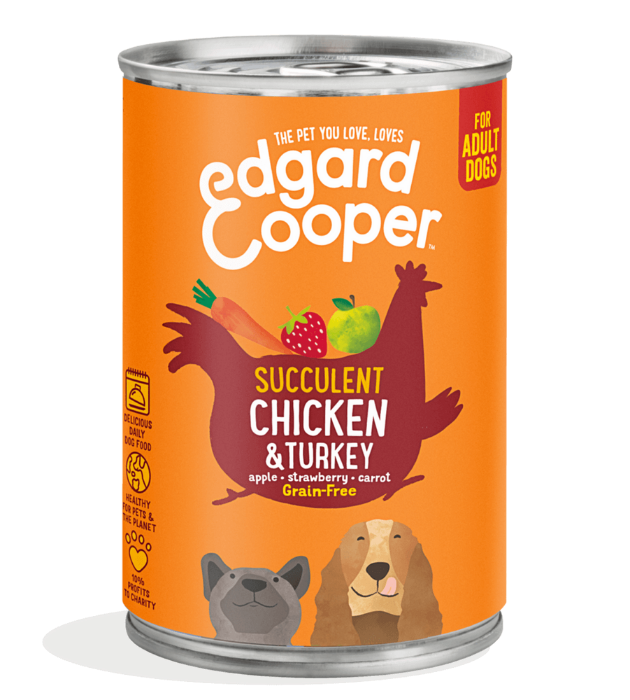 Edgard & Cooper Kip & Kalkoen hond blik 400 gram